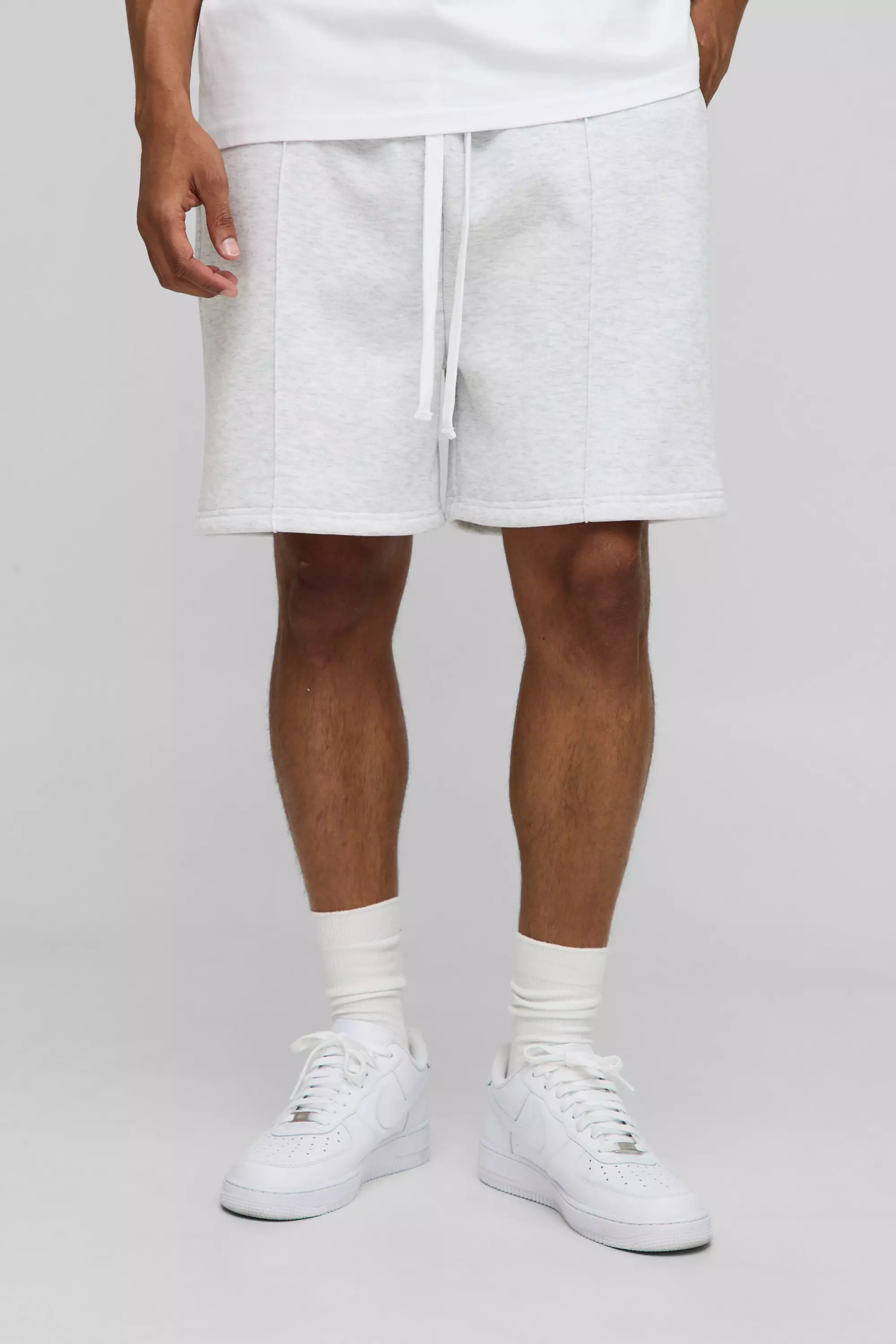 【BAON】Ged Pintuck Short Pants Oversized Drop Crotch Pintuck Shorts | boohooMAN USA
